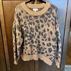 Aerie Leopard knit sweater